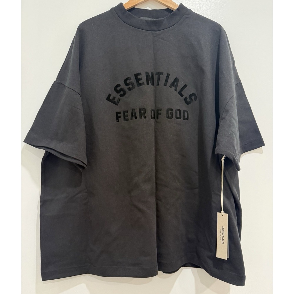 NWT Essentials Fear of God Crewneck Black OVERSIZED Heavyweight T-Shirt XL